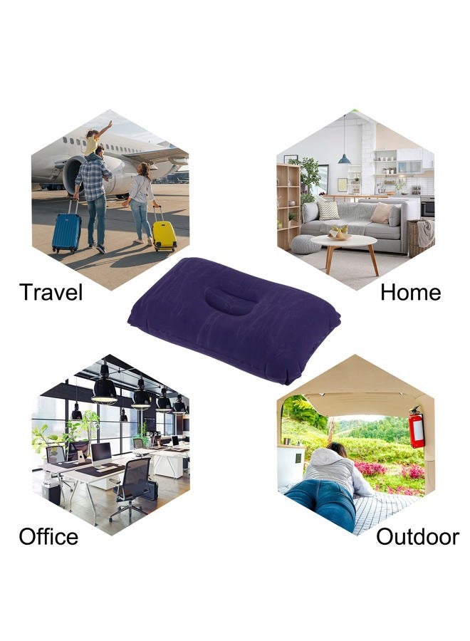 PATIKIL Inflatable Pillow, 4 Pack Ultralight Camping Travel Pillow Desk Rest Neck Support for Hiking Backpacking Office, Dark Purple - Image 5