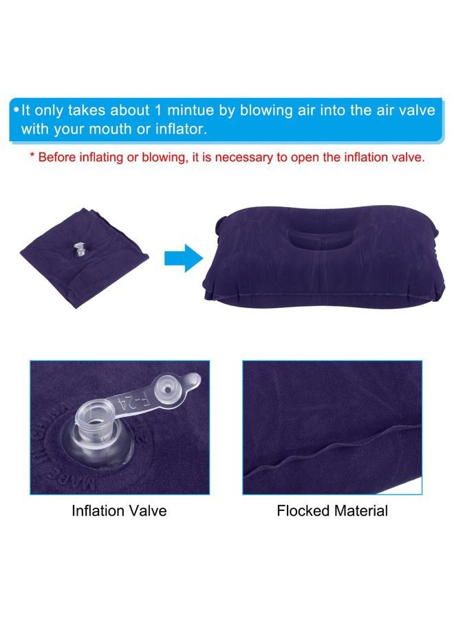 PATIKIL Inflatable Pillow, 4 Pack Ultralight Camping Travel Pillow Desk Rest Neck Support for Hiking Backpacking Office, Dark Purple - Image 3