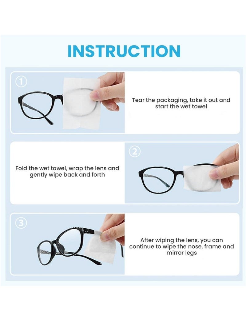 Generic 100-Piece Eyeglass Lens Cleaning Wipes, Pre-moistened Individually Wrapped Sracth-Free, Streak-Free Eye Glasses Cleaner Wipes for Sunglass, Camera Lens, Goggles  - Image 3