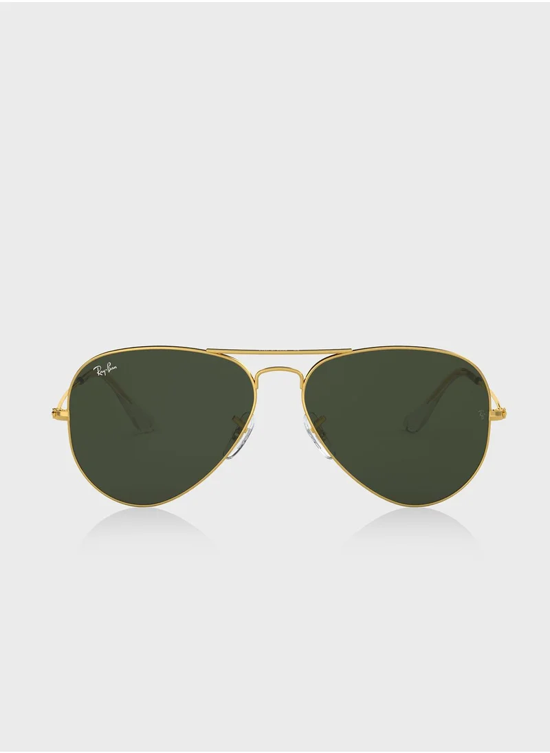 Ray-Ban 0Rb3025 Aviator Large Metal Sunglasses