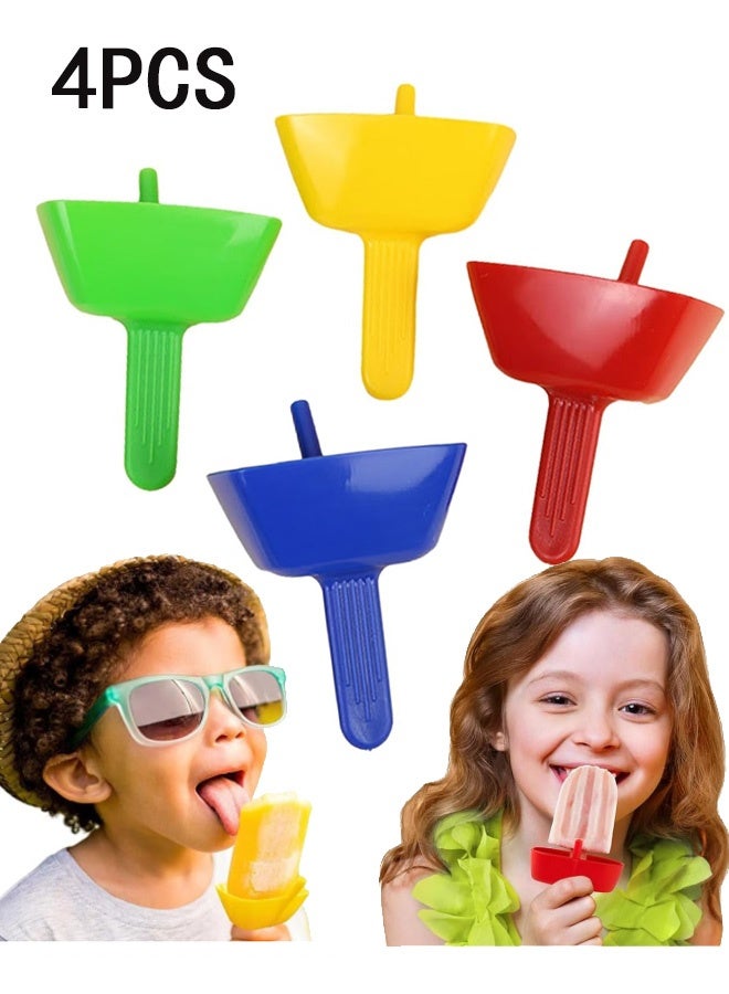 GMORO 4 PCS Reusable Popsicle Holders, No Drip Ice Cream Cone Holder, Ice Pops Holder, Popsicle Drip Catcher, Prevents Sticky Hands and Messy Floors  - Image 1