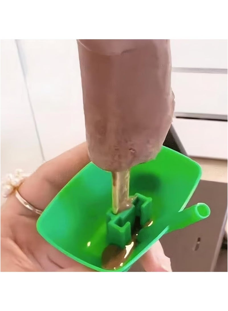 GMORO 4 PCS Reusable Popsicle Holders, No Drip Ice Cream Cone Holder, Ice Pops Holder, Popsicle Drip Catcher, Prevents Sticky Hands and Messy Floors  - Image 5