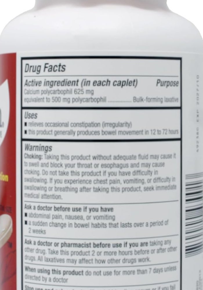 FiberCon Coated Caplets - Gentle Laxative for Constipation Relief, 140 Count - Image 4