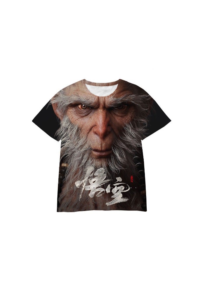Black Myth Wukong Game Quick Drying Short Sleeved T-shirt for Men And Women