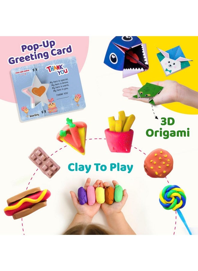 Smartivity مجموعة الفنون والحرف الذكية 20 في 1 للأطفال من 5 إلى 9 سنوات للبنات والأولاد I طين، طابع، تتبع، منزل ثلاثي الأبعاد، أوريغامي والعديد من الألعاب الأخرى I ألعاب للأطفال من عمر 5، 6، 7، 8، 9 - Image 5