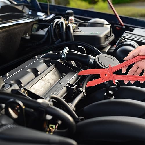 OBTANIM 3 Pack Plastic Hose Pinch Off Pliers Line Clamp Pliers Set Tool for Automotive Flexible Hoses, Gas Lines Radiator Brake Coolant and Fuel Lines (Red) - Image 5
