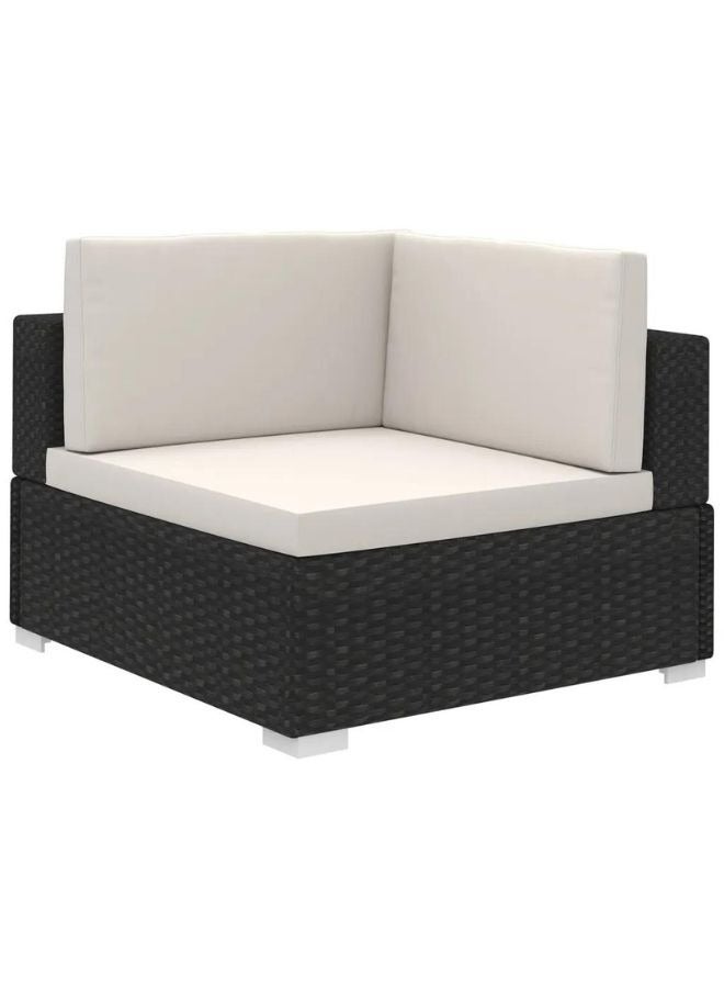 vidaxl vidaXL 6 Piece Garden Lounge Set with Cushions Poly Rattan Black  - Image 2