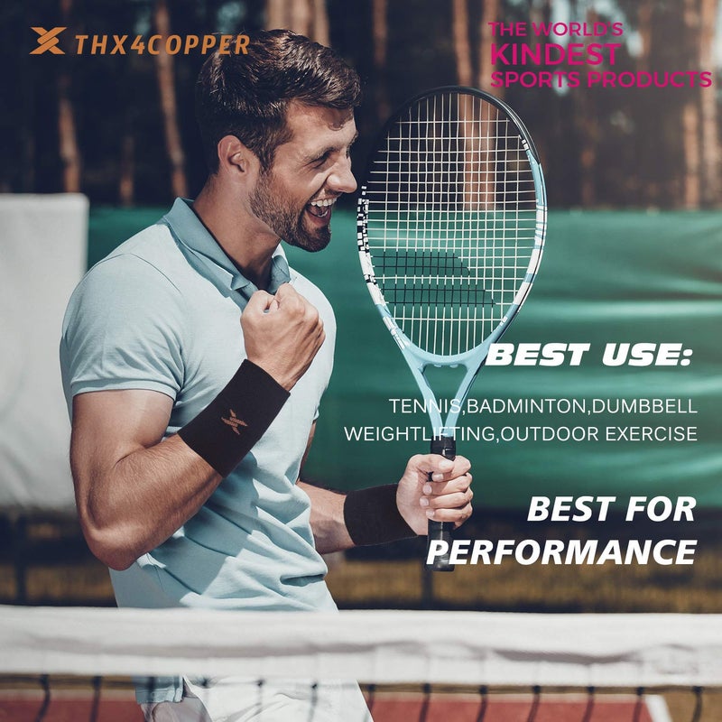 THX4COPPER Compression Wrist Sleeve - Copper Infused Wrist Support for Men &Women-Improve Circulation and Recovery(1 Pair) - Image 4