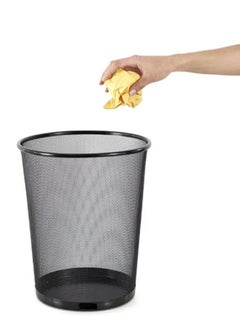Generic Garbage Bins Round Mash Waste Basket Trash Black (3-Piece)  - Image 2