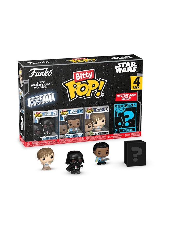Funko Pop Bitty: Star Wars - Darth Vader, Lando Calrissian, Luke Skywalker and Yoda, & Mystery Chase Figure - (Styles May Vary) and A Surprise Mystery Mini Figure - 0.9 Inch (2.2 Cm) - Image 1