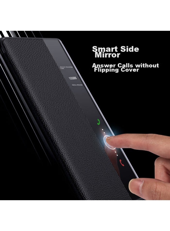Stryfer لحالة هاتف Huawei Mate40rs Porsche، غلاف حماية Huawei Mate40 Porsche، إصدار جامع، حماية كاملة، مقاوم للصدمات، نافذة عرض ذكية، أسود - Image 3