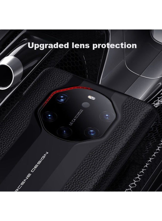 Stryfer لحالة هاتف Huawei Mate40rs Porsche، غلاف حماية Huawei Mate40 Porsche، إصدار جامع، حماية كاملة، مقاوم للصدمات، نافذة عرض ذكية، أسود - Image 2