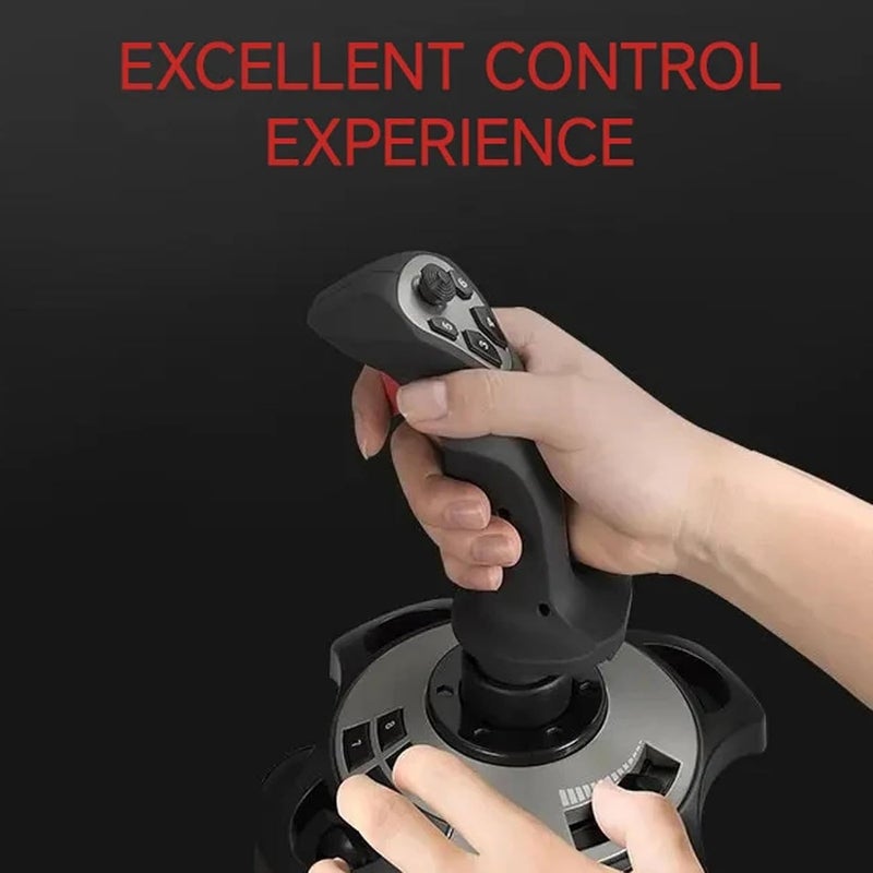 PC Flight Simulation Joystick, USB Gaming Flight Simulator Game Controller with Vibration Function & Throttle Control, Wired Gamepad Flight Sim Stick for 7 8 10 11 - Image 3