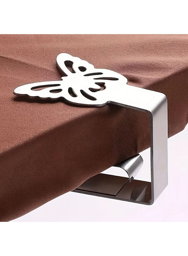 8 Pcs Stainless Steel Butterfly Tablecloth Clips For Picnics Outdoor Events And Parties - Image 1