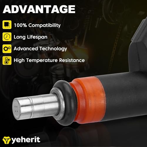YEHERIT Set of 8 Fuel Injectors Compatible with Hemi 5.7L Ram 1500, 2500, 3500, Dodge Charger, Durango, Challenger, Magnum, Jeep Grand Cherokee, Commander, Chrysler 300 Aspen - Replace# FJ732, 05037479AA - Image 3