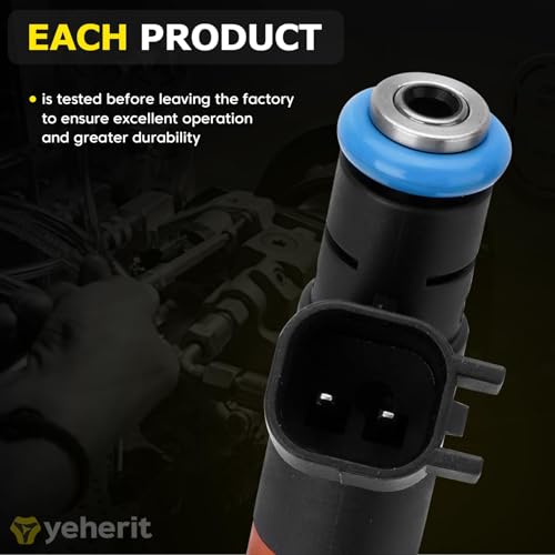 YEHERIT Set of 8 Fuel Injectors Compatible with Hemi 5.7L Ram 1500, 2500, 3500, Dodge Charger, Durango, Challenger, Magnum, Jeep Grand Cherokee, Commander, Chrysler 300 Aspen - Replace# FJ732, 05037479AA - Image 5
