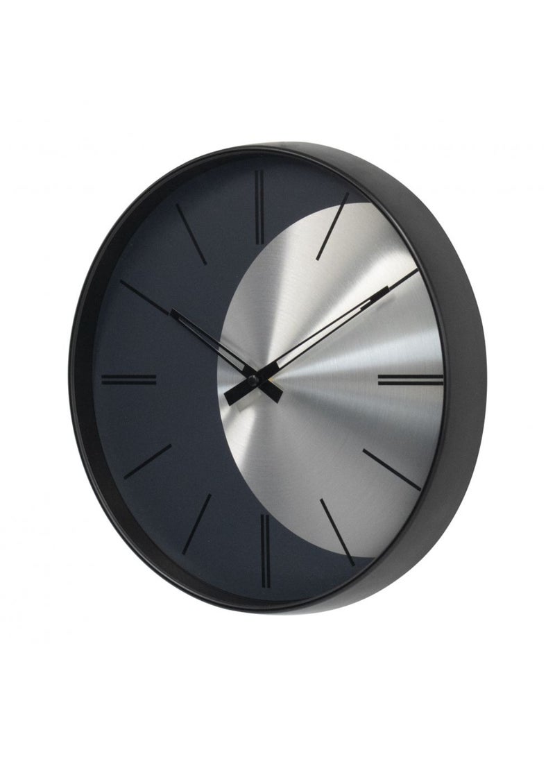 DANUBE HOME Cambridge PP Waning Moon Black Wall Clock with 3D Face – Modern Silent Quartz Decorative Clock, Elegant Minimalist Design for Living Room, Bedroom & Office Wall Decor L30.5 x W4.2 x H30.5Cm - Image 2