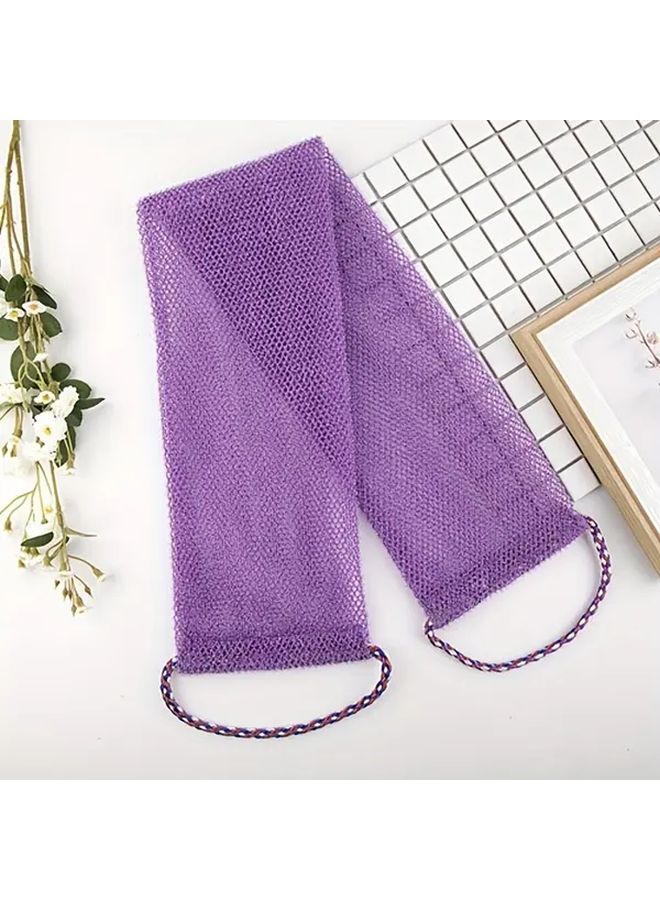 Purple Extra Long Exfoliating Back Scrubber Towel Quick Dry Body Exfoliation Shower Spa - Image 2