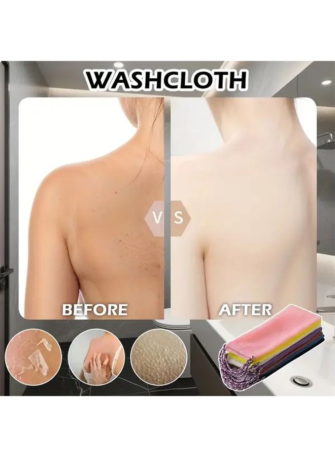 Purple Extra Long Exfoliating Back Scrubber Towel Quick Dry Body Exfoliation Shower Spa - Image 4