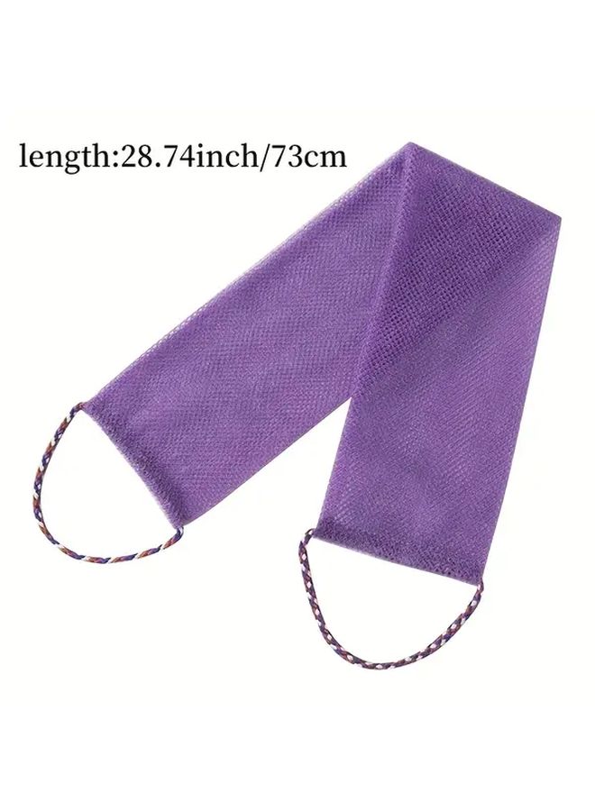 Purple Extra Long Exfoliating Back Scrubber Towel Quick Dry Body Exfoliation Shower Spa - Image 5