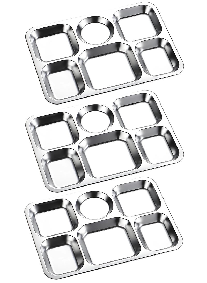 Queen 3 Stainless Steel  Tray Divided Into 6 Compartments - Image 1