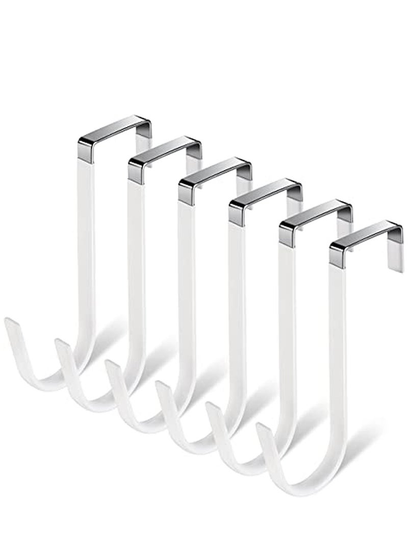 SYOSI 6 Pack Bathroom Hook, Towel Over Door Hooks Hanger for Coat Stand, Towel, Clothes Bedroom, Hangers Helps Tidy Rooms and Saves - Image 1
