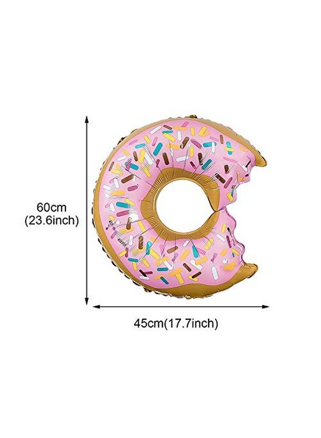 CheeseandU Donut Party Supplies 23" Pink Donut Foil Balloon 16" Two Sweet Rose Gold Letters Foil Balloons Great for Baby 2nd Bday Party Decoration Baby Shower Donut Time - Image 2