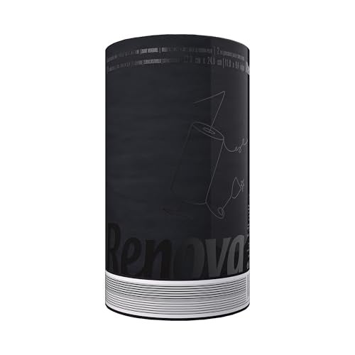 Renova Single Roll Kitchen Paper Towels, Black - Image 1