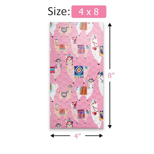 Pro Supply Global Llamas Designer Self-Seal Bubble Mailers Padded - 4"x8" (20 Pieces) - A Colorful Shipping Envelopes Bags for Small Items Packaging, Mailing, Gifts, Documents, Crafts and Accessories. - Image 4