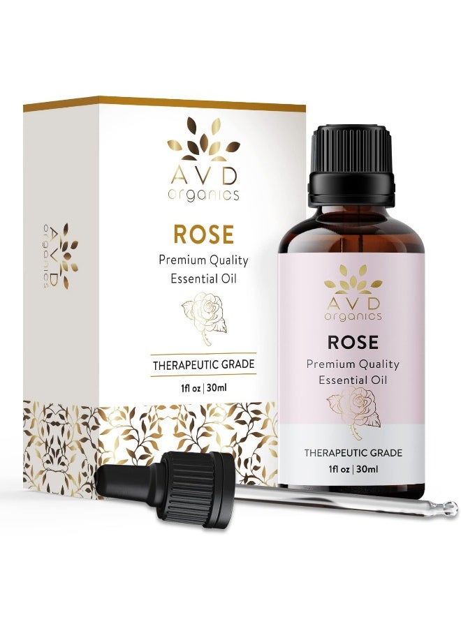 AVD Organics Rose Essential Oil 30Ml Premium Quality Therapeutic Grade For Soaps Candles Massage Skin Care Perfumes Home Fragrance Acetite For Diffuser1 Fl. Oz  - Image 2