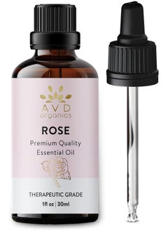 AVD Organics Rose Essential Oil 30Ml Premium Quality Therapeutic Grade For Soaps Candles Massage Skin Care Perfumes Home Fragrance Acetite For Diffuser1 Fl. Oz  - Image 1