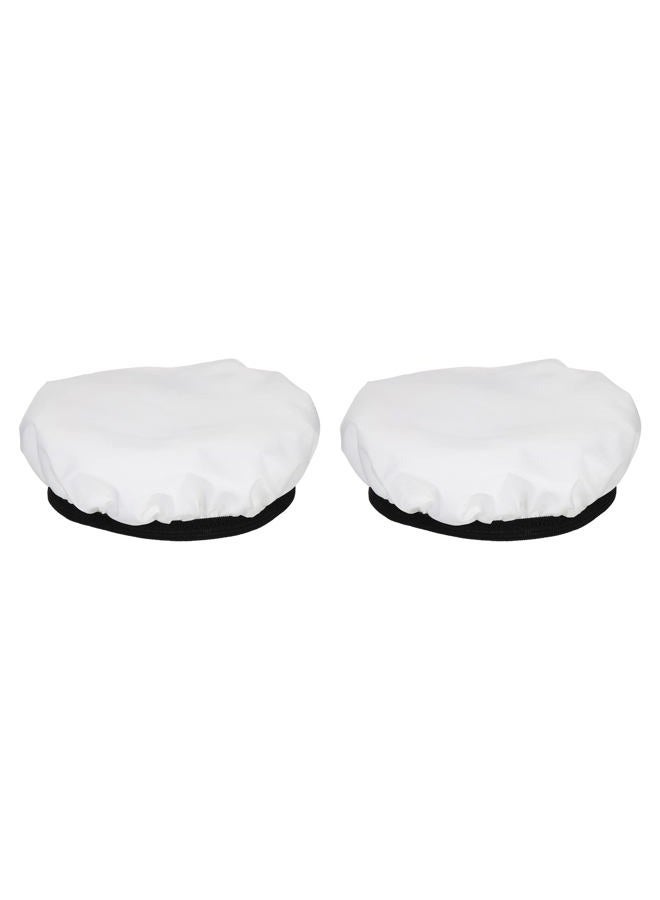 PATIKIL 7" 18cm Soft Diffuser Lamp Cover, 2 Pack Cloth Diffuser Strobe Reflector Lamp Sock for Flash Light Beauty Dish Photography Studio, White - Image 1