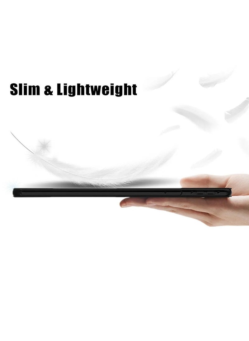 Techie Premium PU Leather Smart Flip Case Cover with Auto Sleep and Wake for MatePad SE 10.4 - Black - Image 4