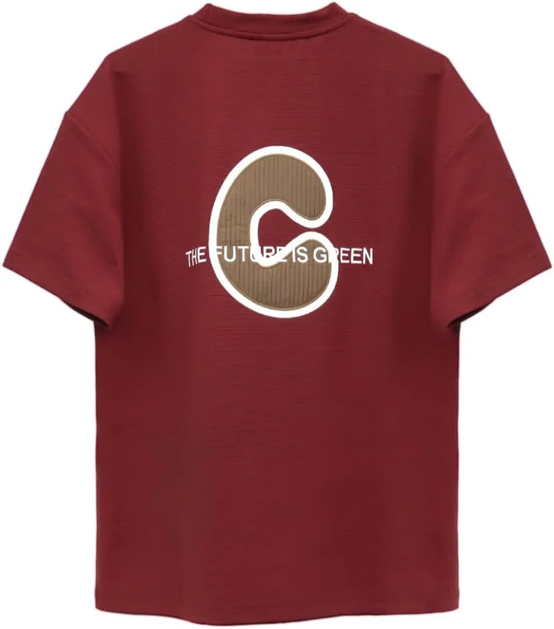 سيدرو Cedro Men's Oversize Graphic Tee in Brown