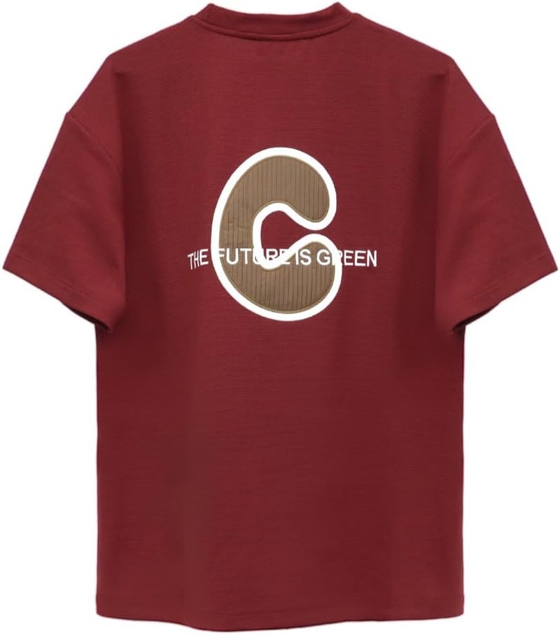 Cedro Men's Oversize Graphic Tee in Brown - Image 2