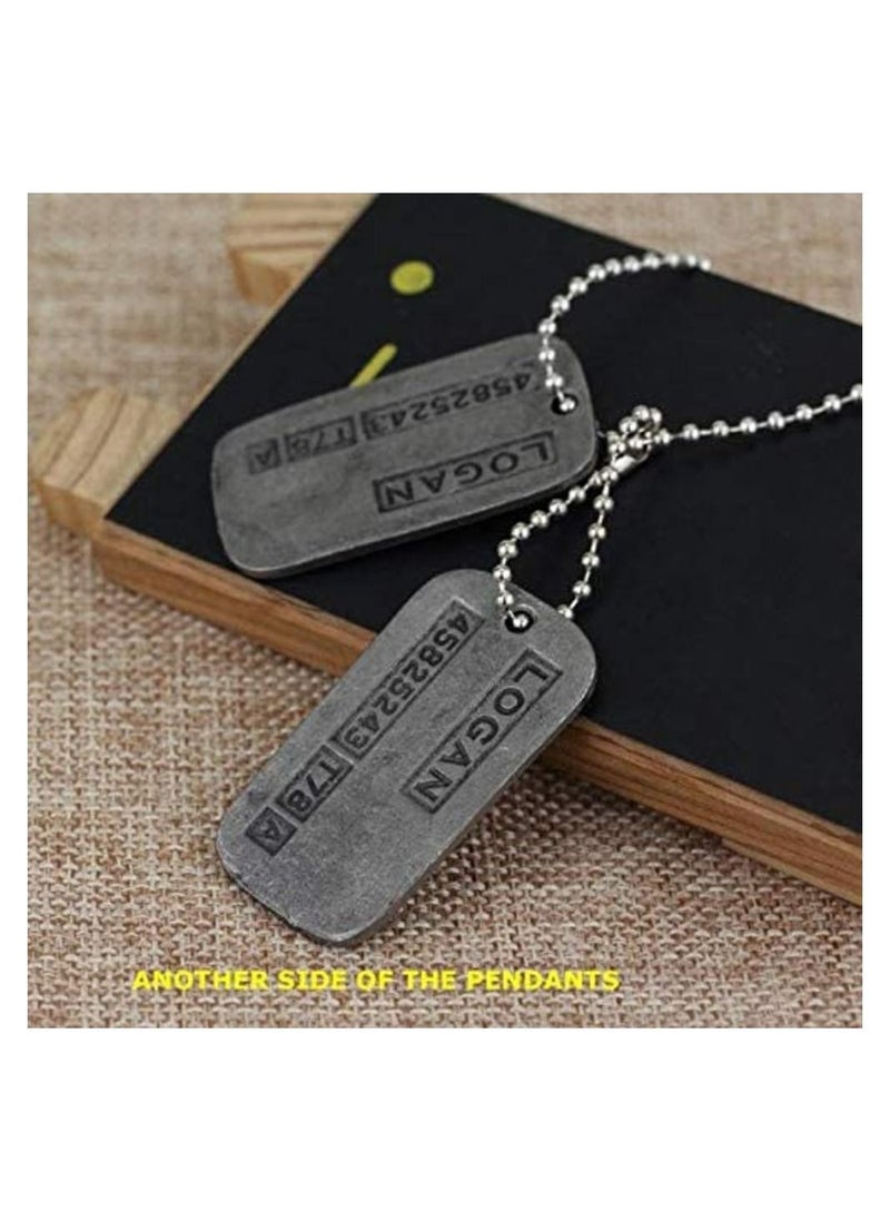 Zchiko Wolverine X-Men James Logan Origins ID Tag Army US Military Chain Pendant Necklace. (2 Pendants)  - Image 3