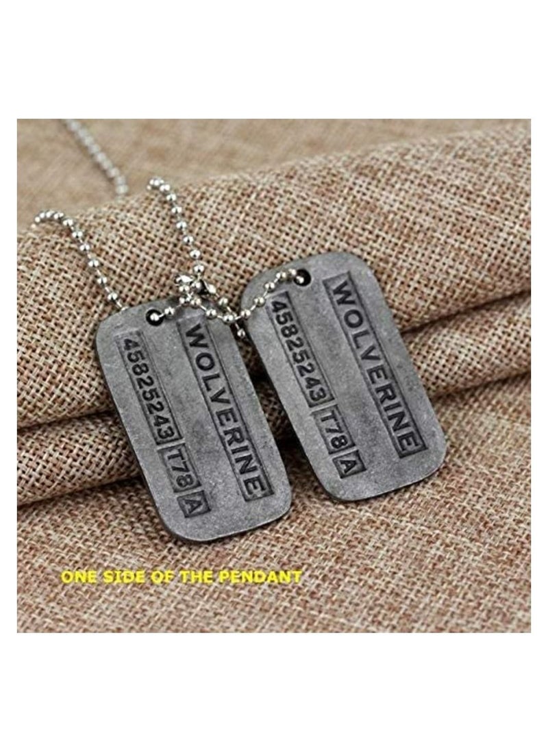 Zchiko Wolverine X-Men James Logan Origins ID Tag Army US Military Chain Pendant Necklace. (2 Pendants)  - Image 2