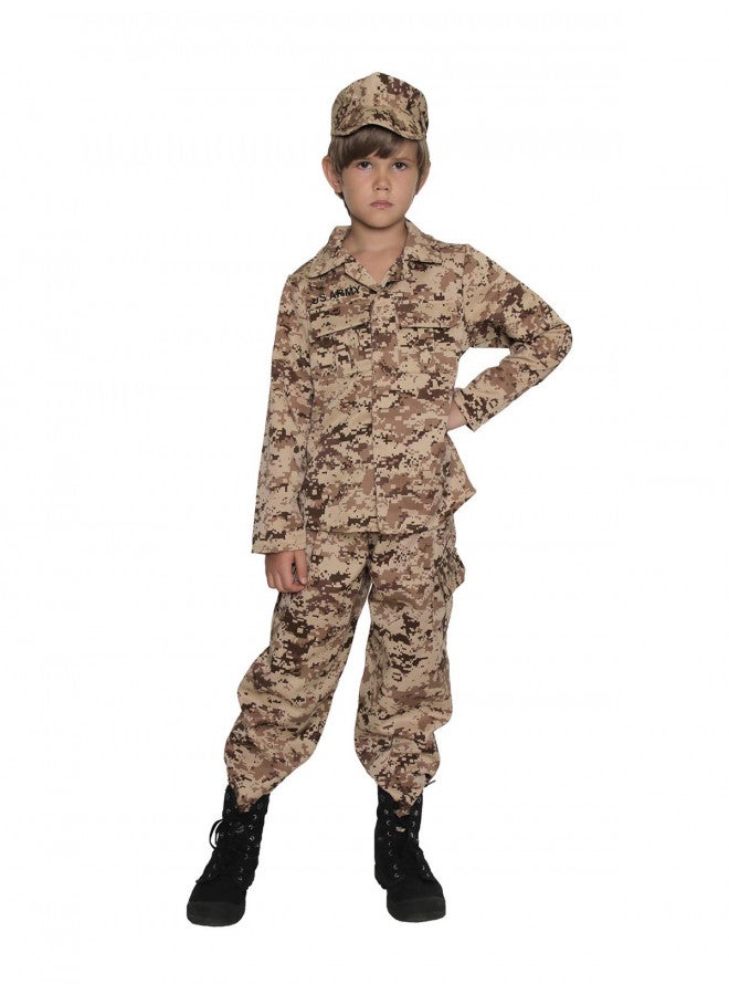 Jason Party Army Costume for Kids Soldier Costume Military Costumes for Boys-LDesert-L - Image 1