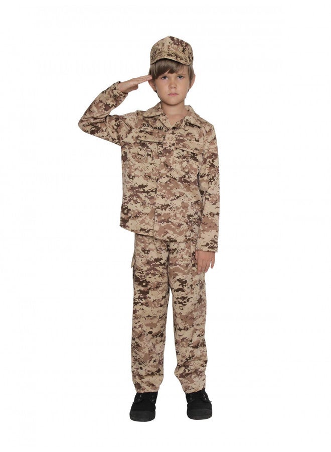 Jason Party Army Costume for Kids Soldier Costume Military Costumes for Boys-LDesert-L - Image 2