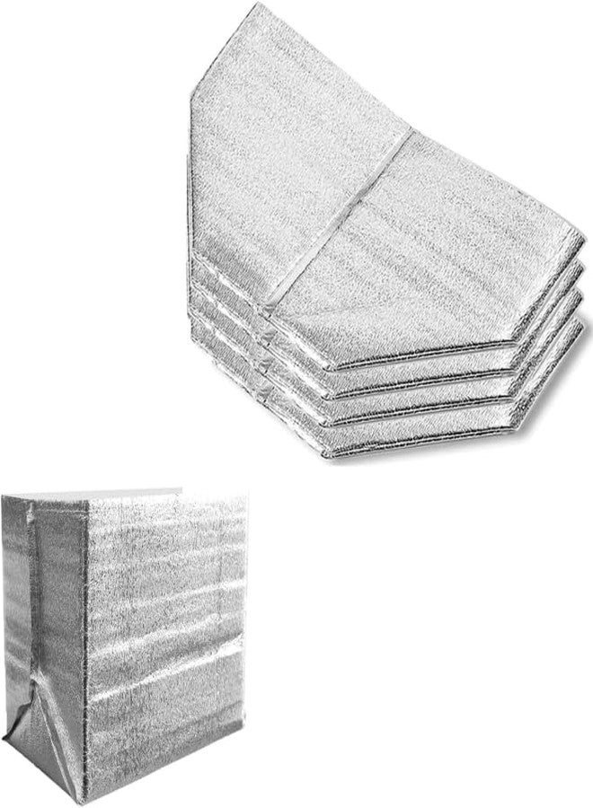 Bevisun Reusable Insulated Thermal Bags 11.4" X 6.0" X 9.0" Foil Insulated Bag Liner Pack of 4 Thermal Box Liners for Lunch Box Shopping Bag Insulation Lining Waterproof Insulation Package - Image 1