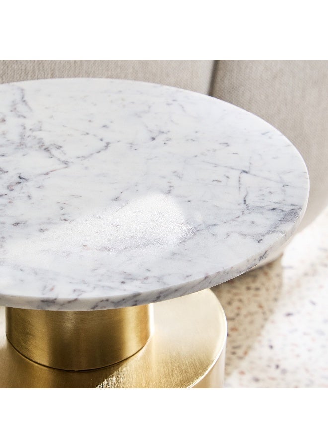 Home Box Carafe Genuine Marble Top End Table - Image 3