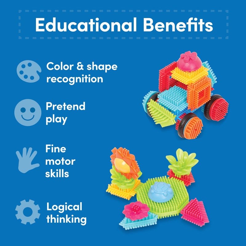 Battat â€“ Bristle Blocks â€“ STEM Interlocking Building Blocks â€“ 54 Pieces Playset â€“ Reusable Storage Bucket â€“ Developmental Toys for Toddlers & Kids â€“ Jungle Advetures â€“ 2+ Years - Image 5