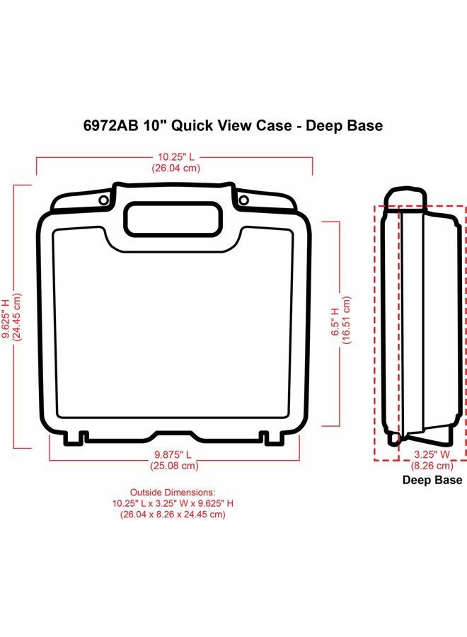 ArtBin 6972AB 10 inch Quick View Deep Base Carrying Case, Portable Art & Craft Organizer with Handle, [1] Plastic Storage Case, Translucent - Image 3