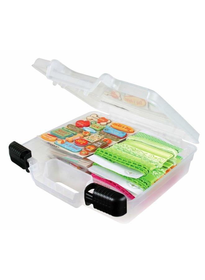 ArtBin 6972AB 10 inch Quick View Deep Base Carrying Case, Portable Art & Craft Organizer with Handle, [1] Plastic Storage Case, Translucent - Image 5
