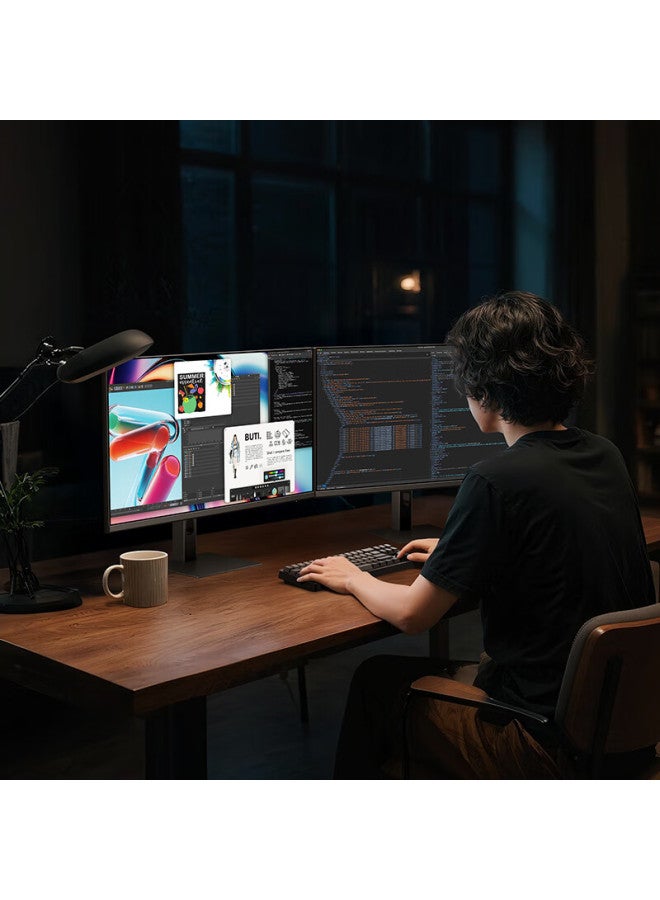M I شاشة مكتب Mi Redmi بحجم 27 بوصة بدقة 4K مع دقة ألوان احترافية Hdr400 10bit Type-c 90w قابلة للدوران وقابلة لتعديل الارتفاع A27u نسخة Type-c - Image 4