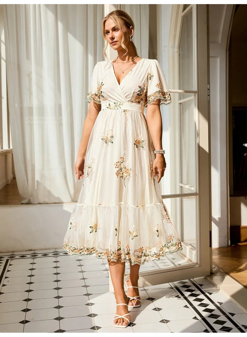 SIMPLEE Women's Summer Elegant DressLight & Comfortable Lightweight Cotton Blend Perfect for Outings