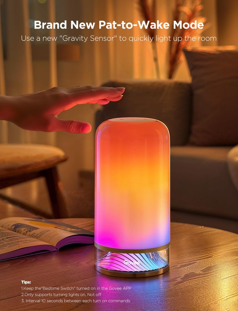 Govee RGBIC Smart Table Lamp 2, Touch Bedside Small Table Lamp Compatible with SmartThings, Matter, Alexa, Desk Lamp with 64 Scene Modes, Nightstand Lamp for Bedroom Living Room Night Light(Corded) - Image 4