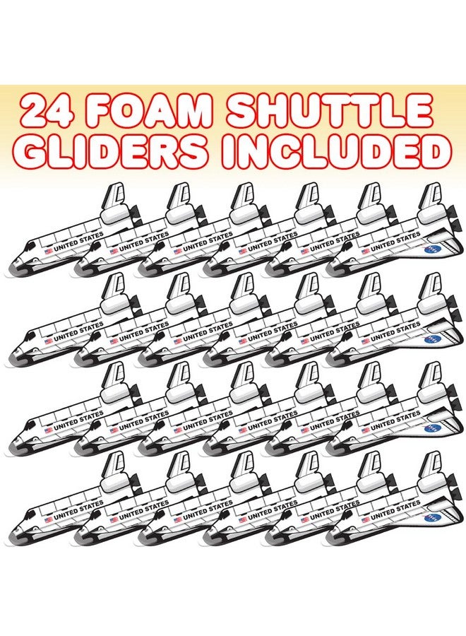 ArtCreativity Space Shuttle Gliders, Set of 24, Flying Toys for Boys & Girls, Made of Foam Material, Outdoor Toys for Children, Outer Space Party Favors for Kids, Great for Indoor & Outdoor Play - Image 2