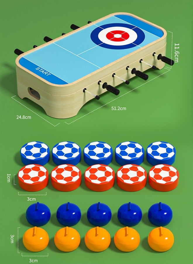 Table football toys 6-in-1 multifunctional table football 6 ways to play Bouncing chess, bowling, ice hockey, flying chess, animal fighting chess Double game Parent-child interaction - Image 2