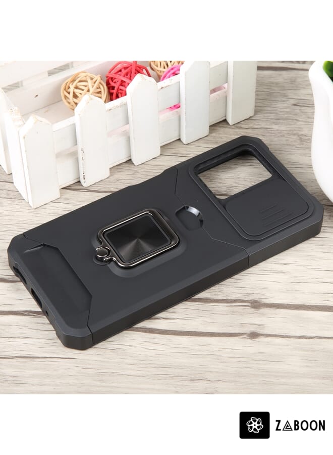 Zaboon Protective Case Cover For Xiaomi Redmi Note 12 5G / Poco X5 Camera Shield Card Slot  with Ring Holder - Image 3